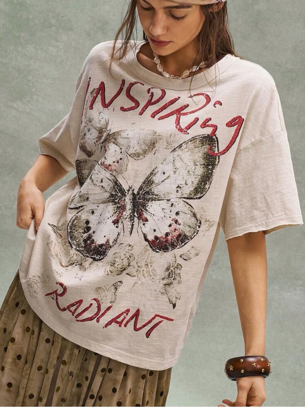 BOUTIQUE HIPPEE HARVEST RADIANT BUTTERFLY TEE
